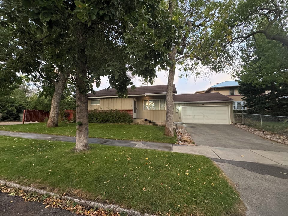 Front of the house with garage