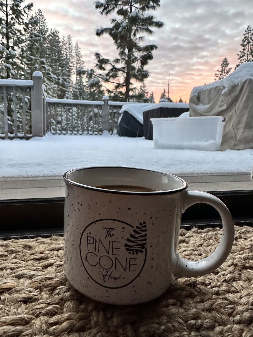 Lite snow on the deck