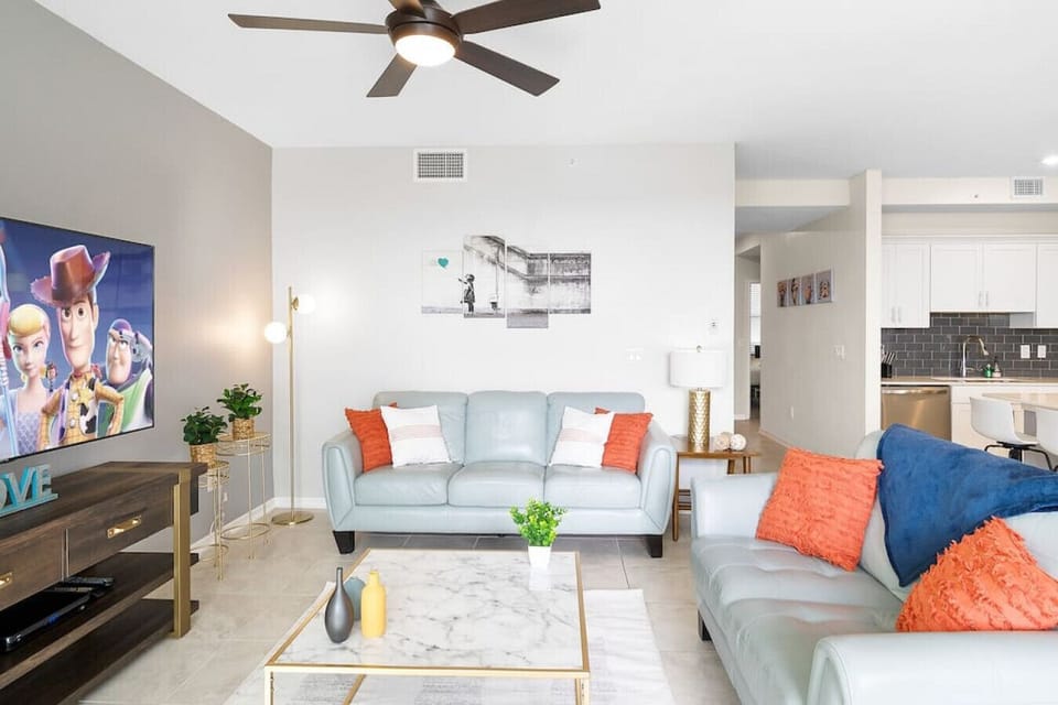 Living Room!#Disney #Parks #kingdom #springs #StoreyLake #Apartment #Vacation #Rental #waterpark #Kissimmee #Orlando #universal #citywalk