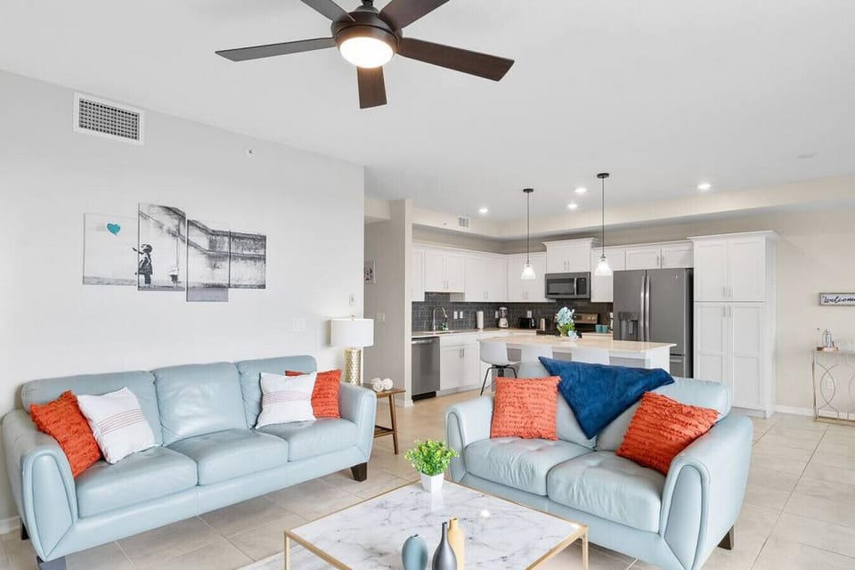 Living Room#Disney #Parks #kingdom #springs #StoreyLake #Apartment #Vacation #Rental #waterpark #Kissimmee #Orlando #universal #citywalk