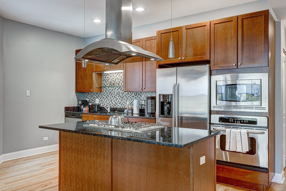 There's plenty of prep space in the kitchen