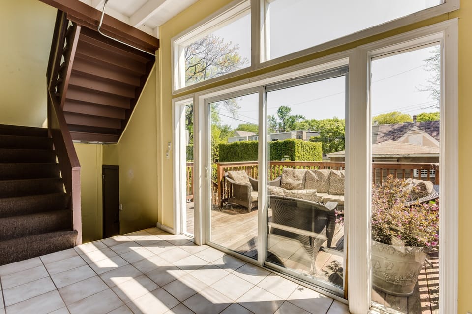The enclosed porch