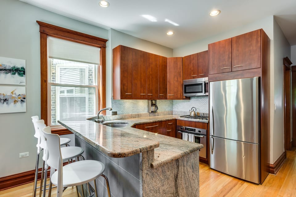 The kitchen was recently renovated