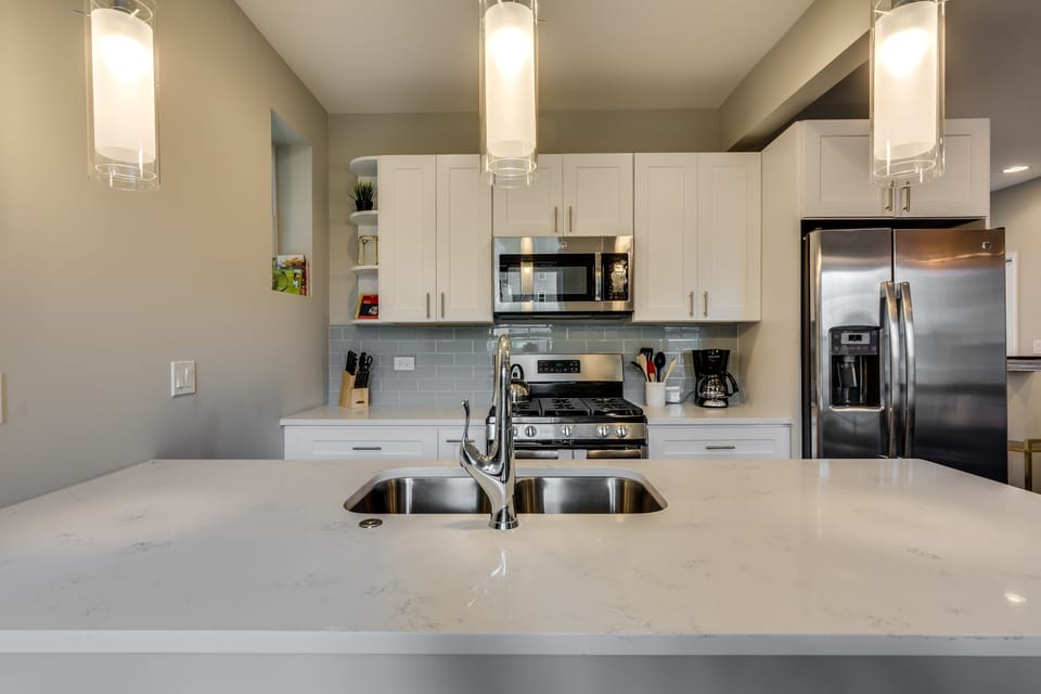 Room, Indoors, Kitchen, Kitchen Island, Oven