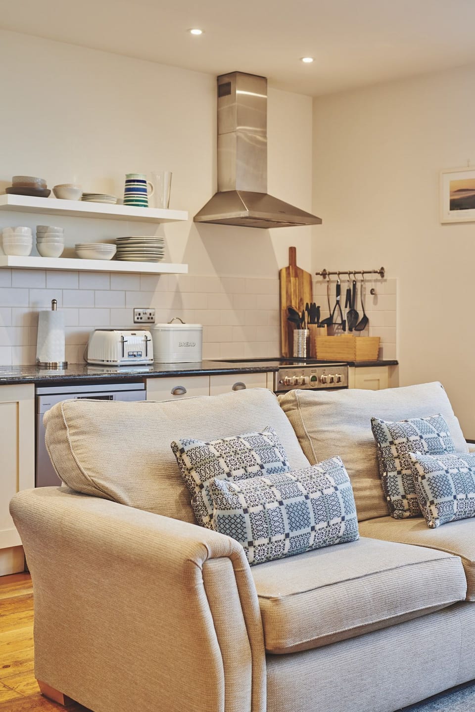 The living room at Ty Gwawr, Gower