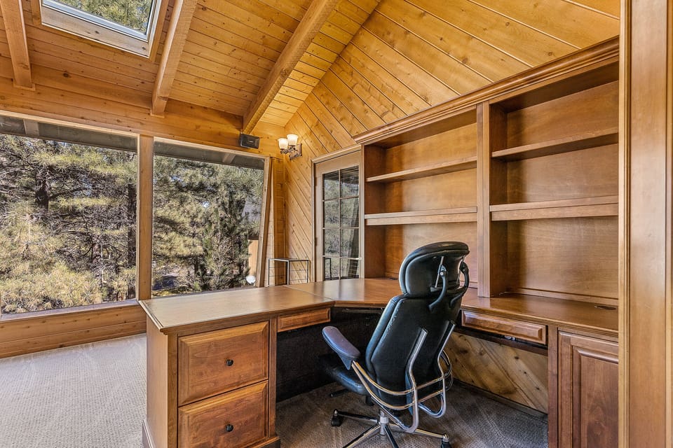 Office off the living room is the perfect place to "Work from Home"