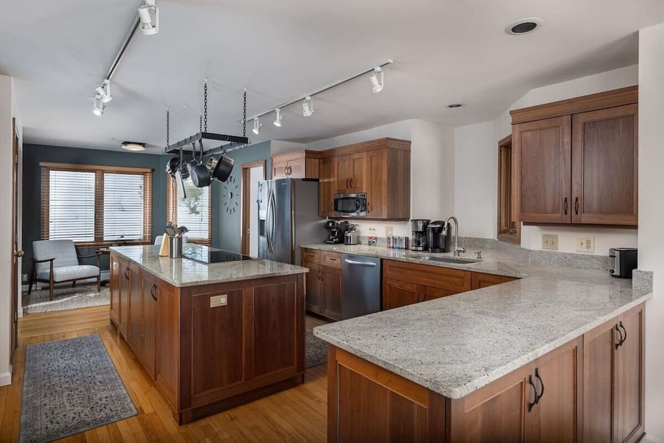 The kitchen is fully stocked.