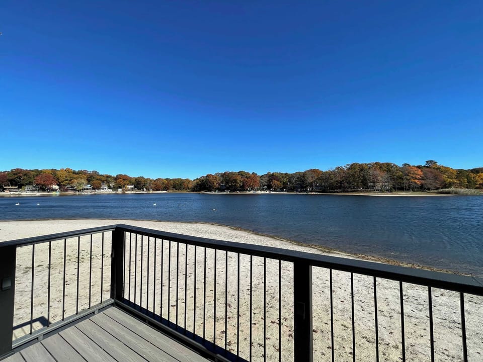 Primary deck overlooking Lake Panamoka.