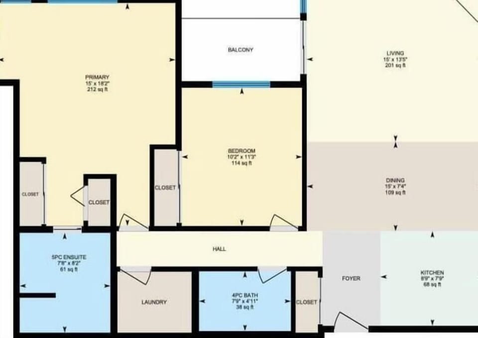 Spacious floor plan