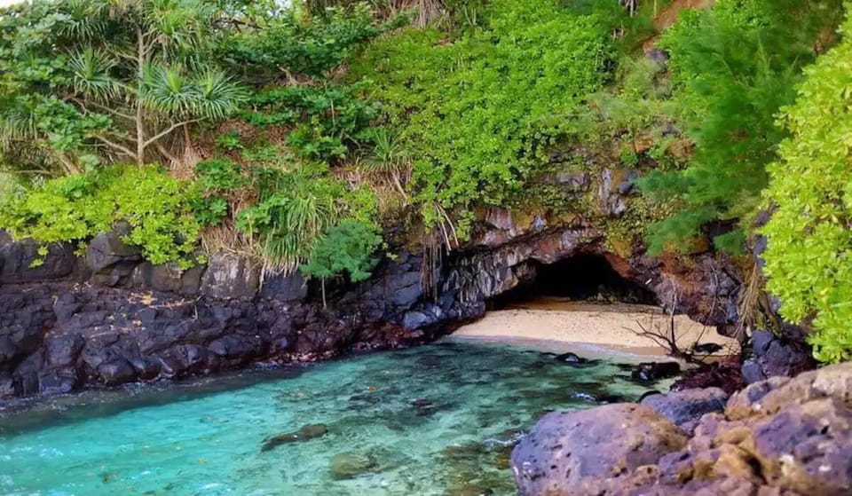 Turtle Cave. Down private path at Alii Kai just across parking lot.