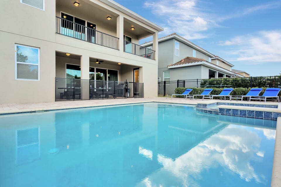 Resort style pool area