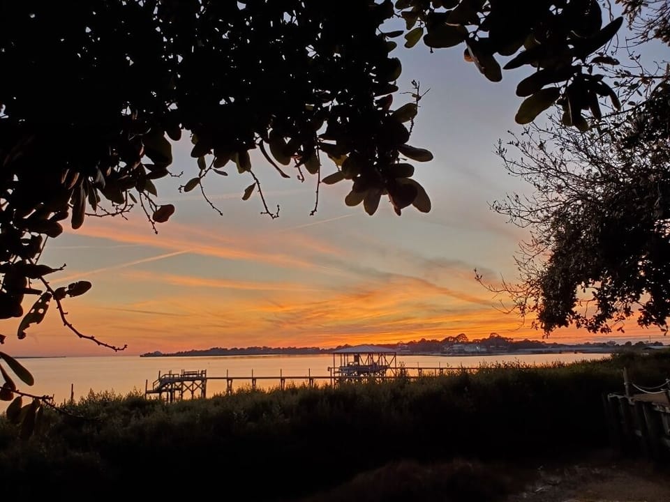 There are many places to take in the beautiful sunsets! This is at the end of 6th street.