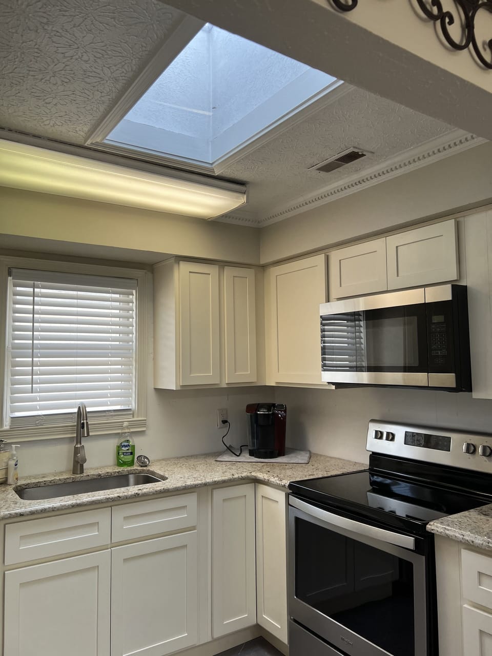 New  Stainless Steel Appliances. Sky Light
