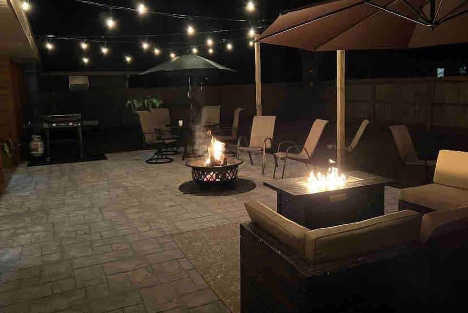 Imagine relaxing here under the twinkling lights and stars.