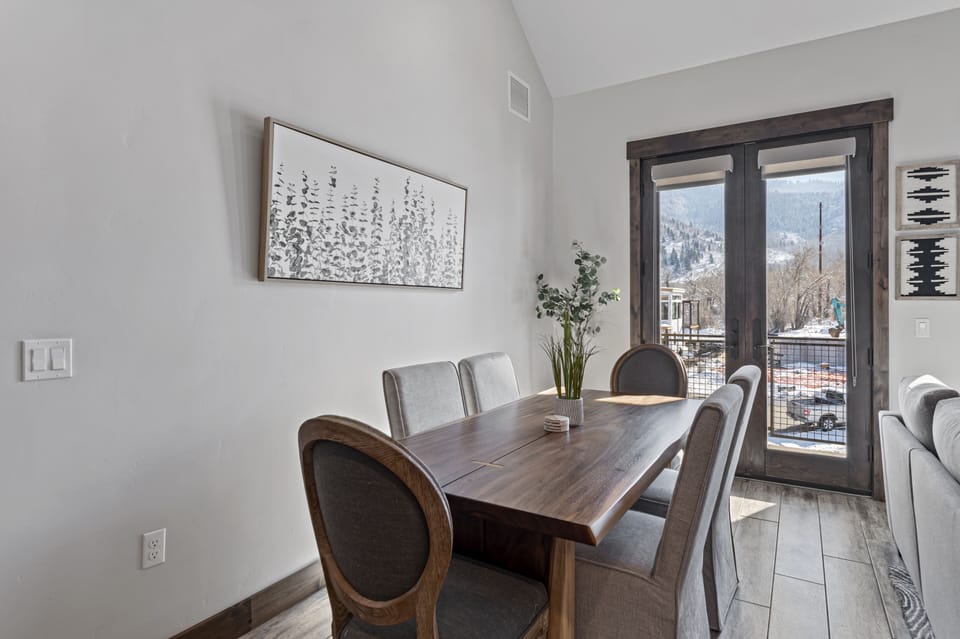Dining table seats up to 6
