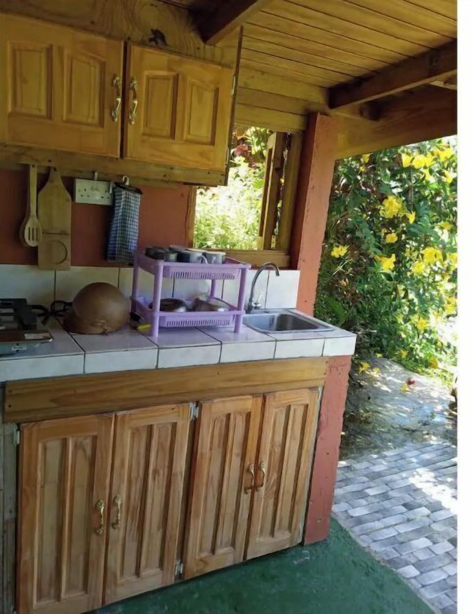 open kitchen on balcony