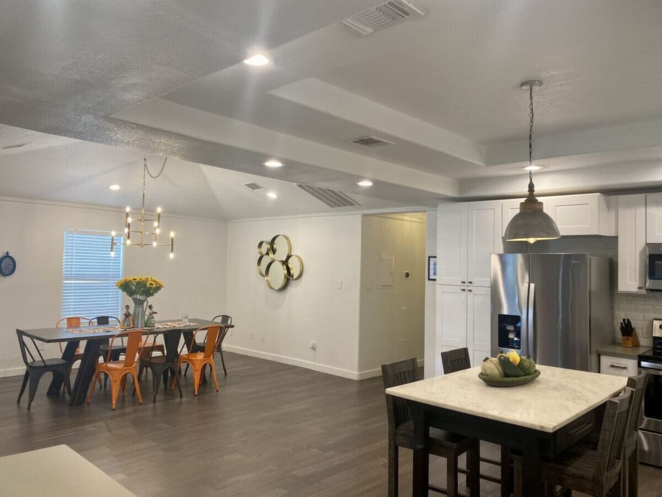 Dining area and kitchen