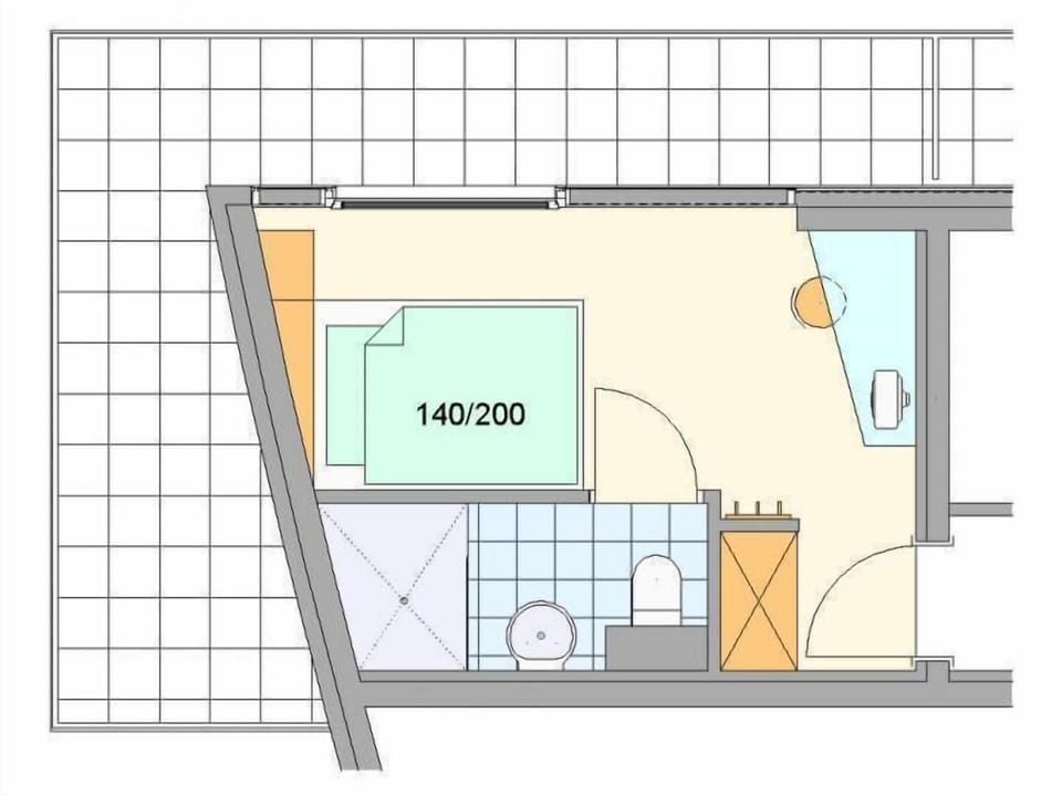 Superior Single Room, Balcony | Floor plan