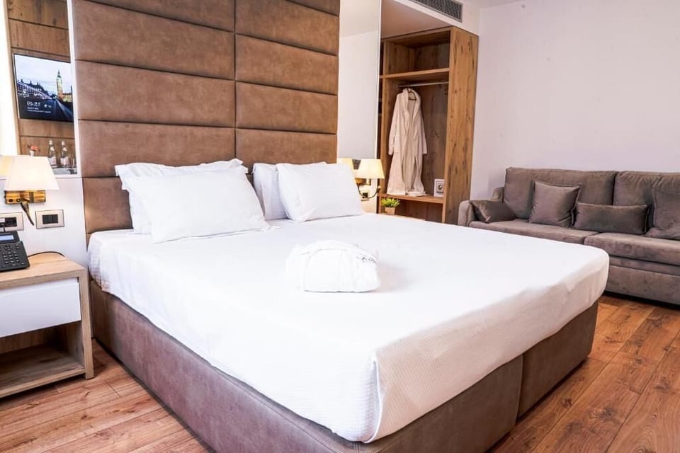Down comforters, minibar, desk, soundproofing