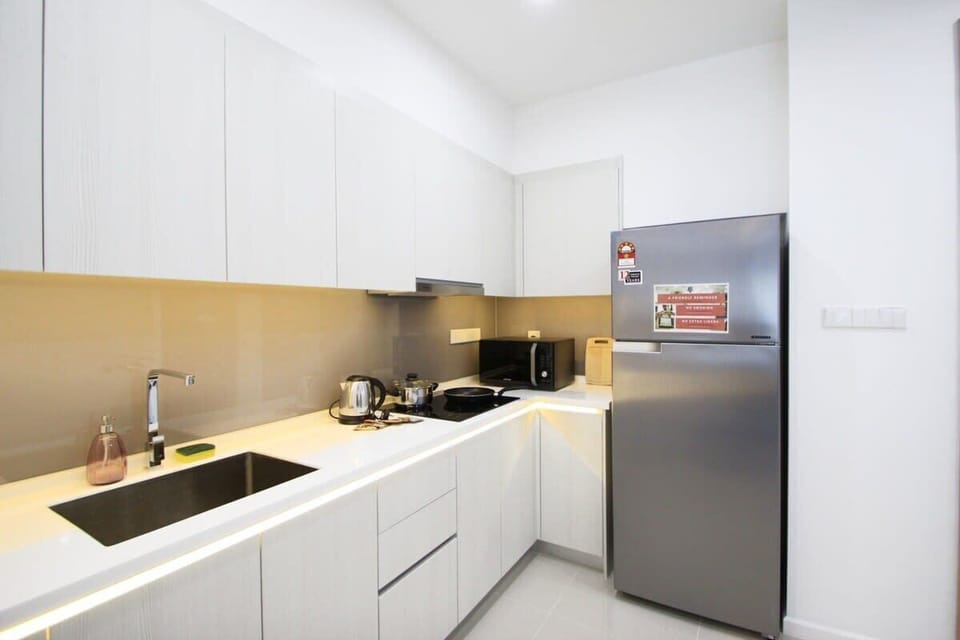 An equipped kitchen with everything you need.