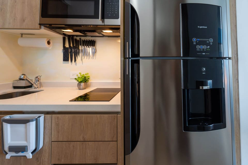 Deluxe Double Room | Private kitchen | Fridge, microwave, stovetop, coffee/tea maker