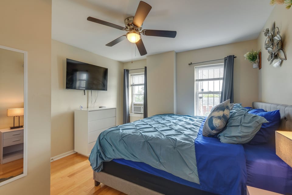 Bedroom 1 | King Bed | Stairs Required | Linens Provided