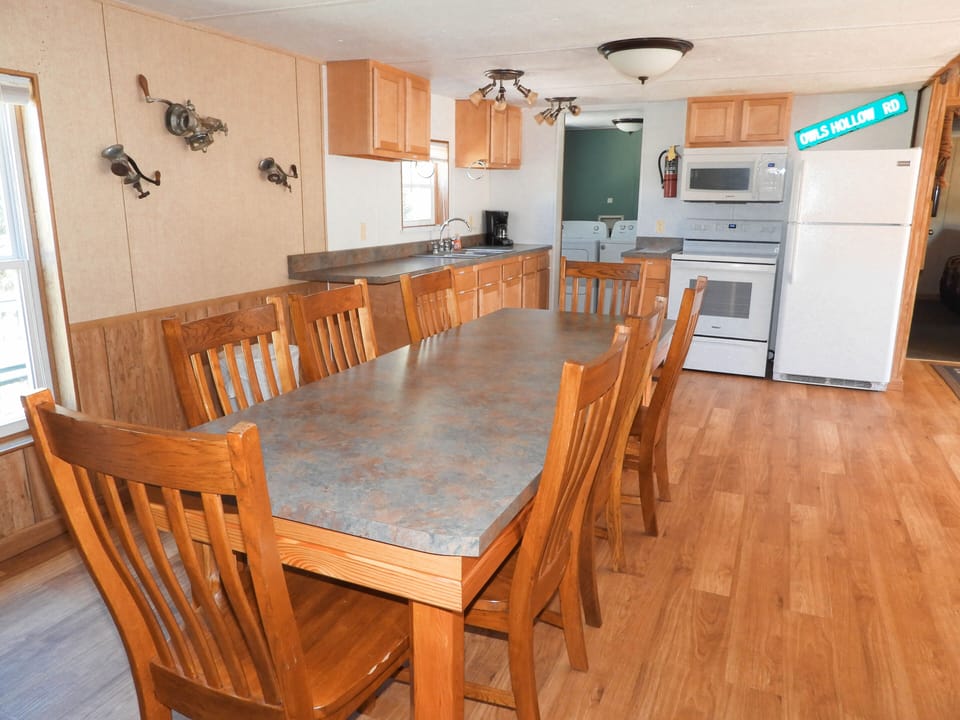 Dining room and kitchen