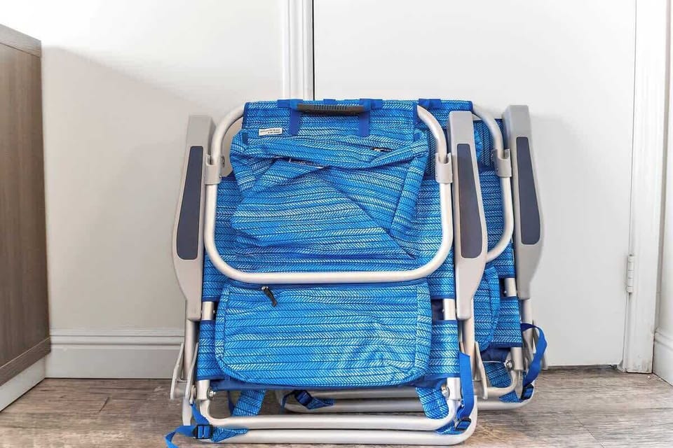 We provide 2 beach chairs. 