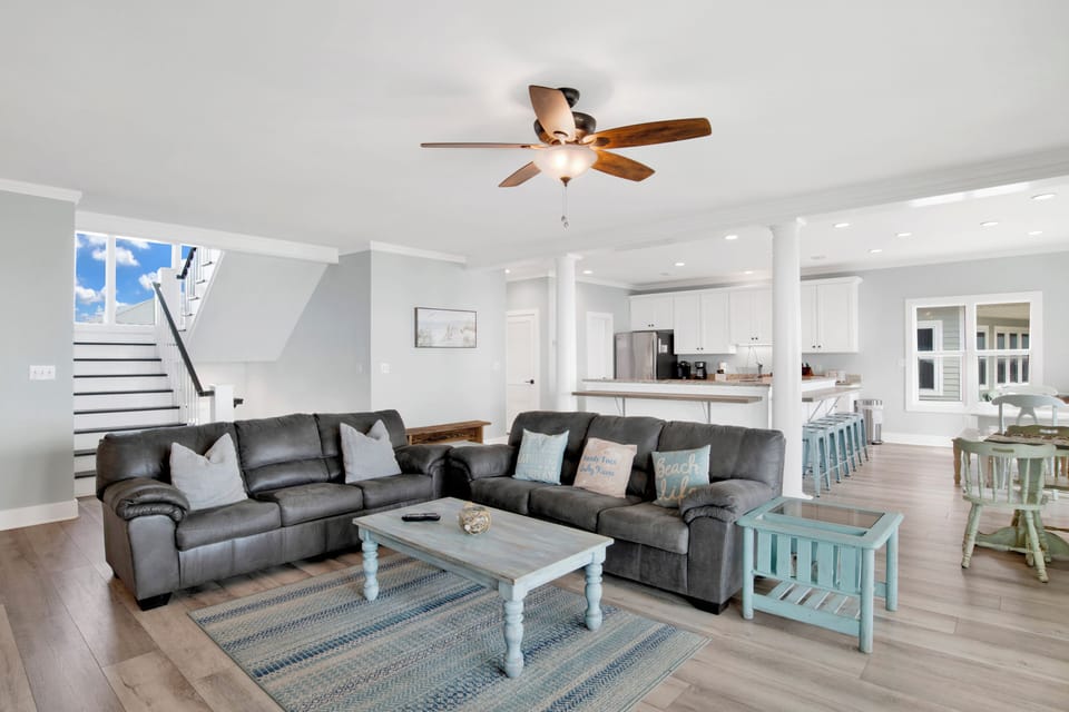 The spacious home easily accommodates 14 guests
