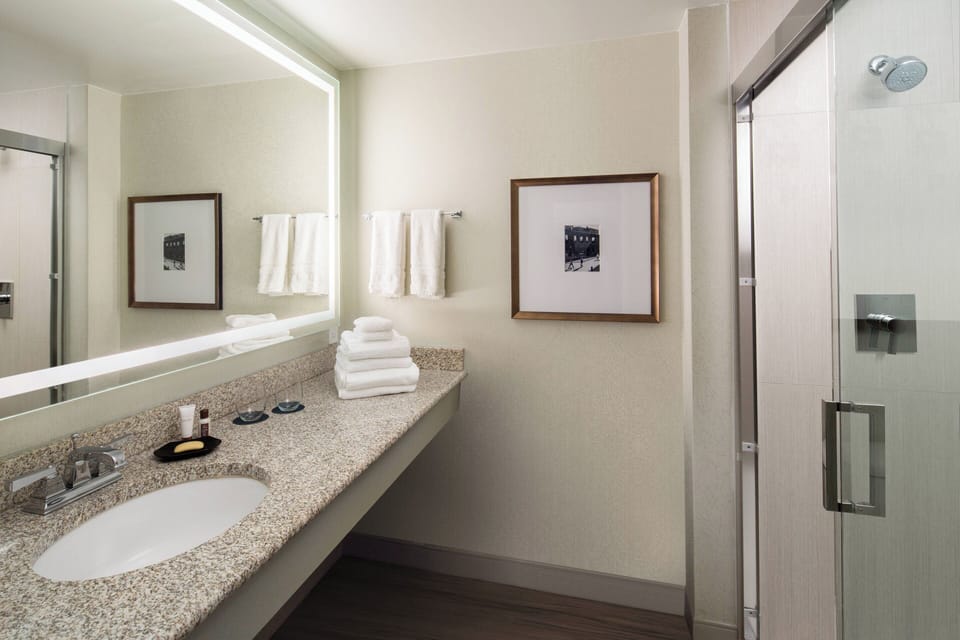 Traditional Room, 2 Queen Beds (Mobility/Hearing Accessible, Tub) | Bathroom | Combined shower/tub, free toiletries, hair dryer, towels
