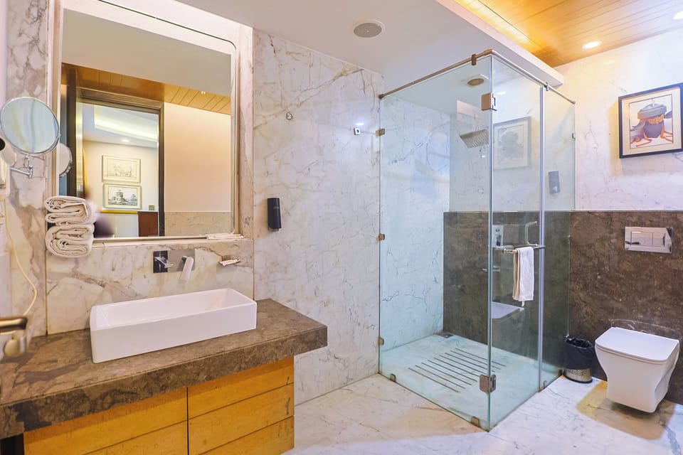 Premium Double or Twin Room | Bathroom | Shower, free toiletries, hair dryer, towels
