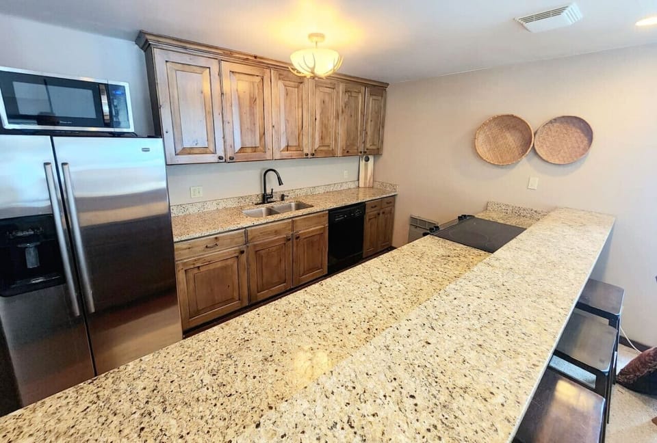Modern kitchen with a spacious island bar