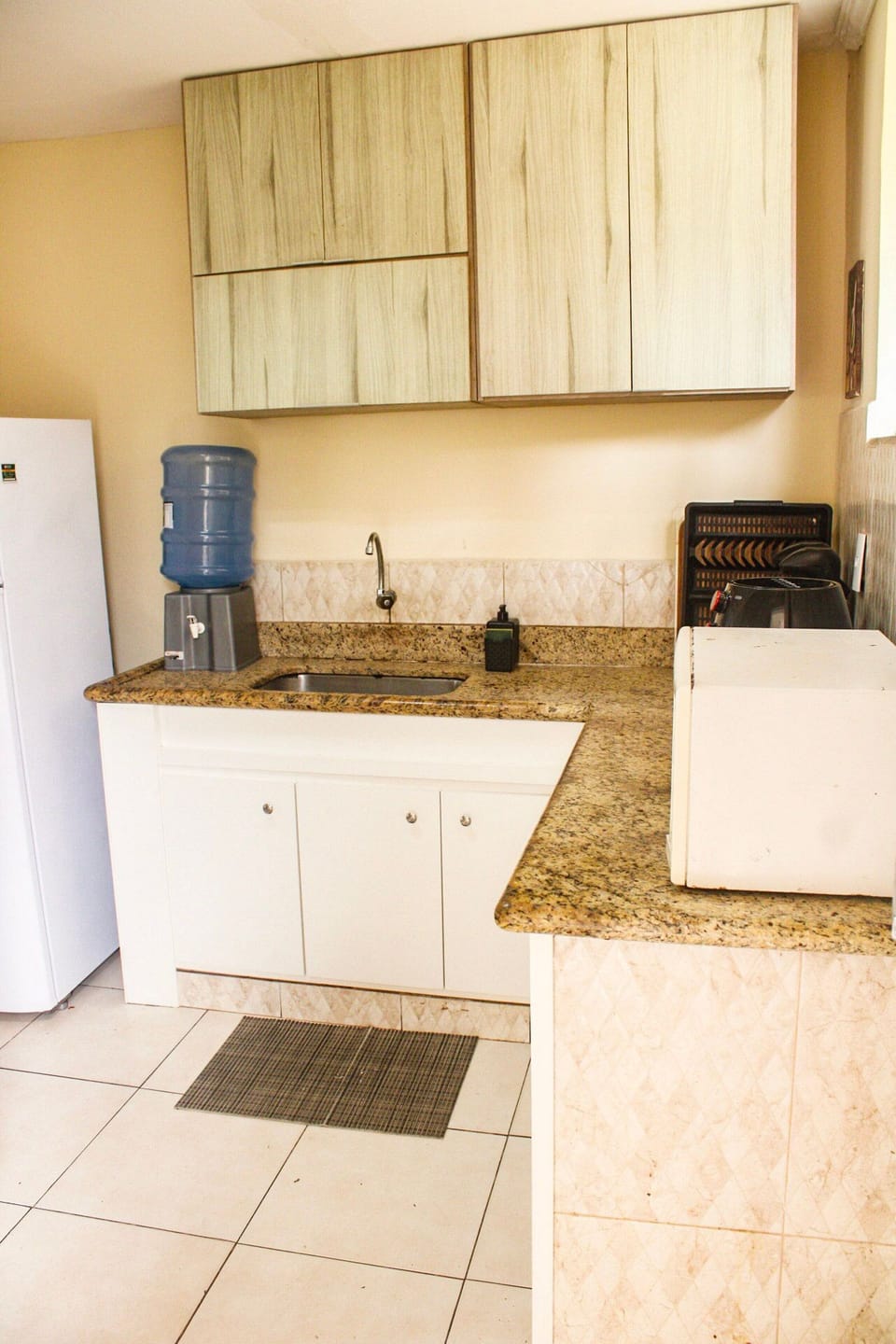 Villa | Private kitchen | Fridge, microwave, oven, blender