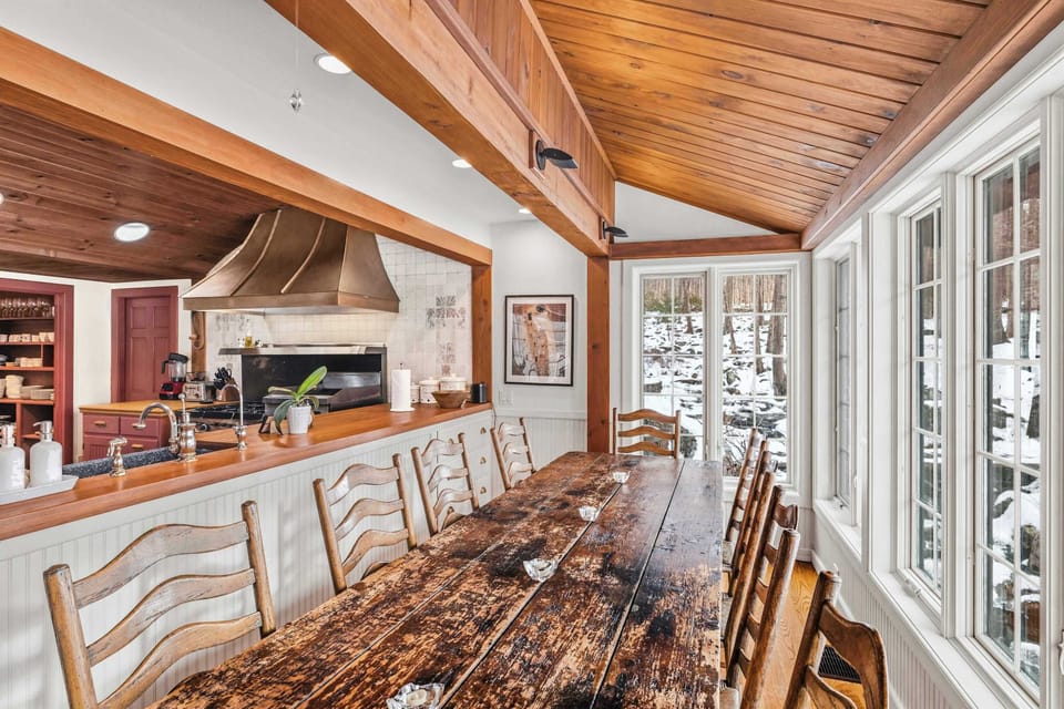 Large dining table for shared meals, celebrations, and making memories together