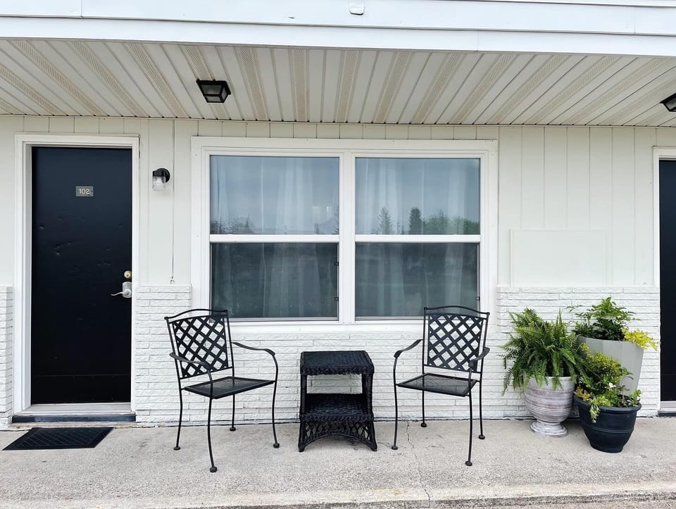 Enjoy coffee and breakfast on your on little patio
