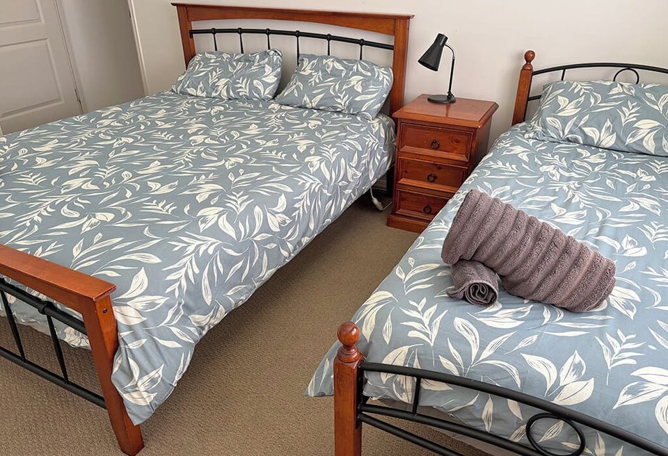 Room has 1 single and 1 queen bed.