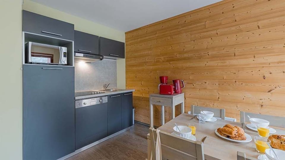 Make a snack in the kitchenette.