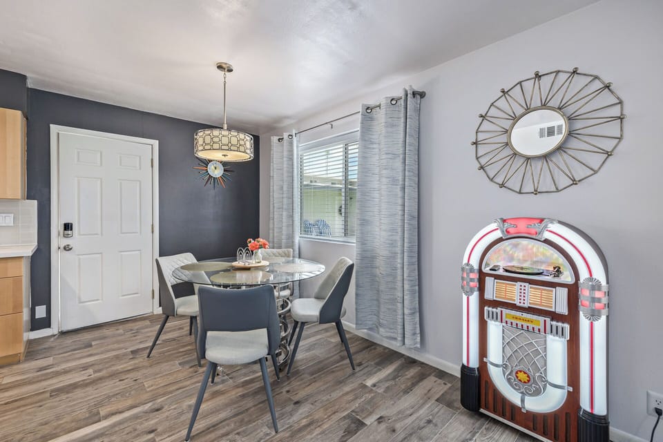 Dining Room Area with 'blue tooth' Juke Box Speaker