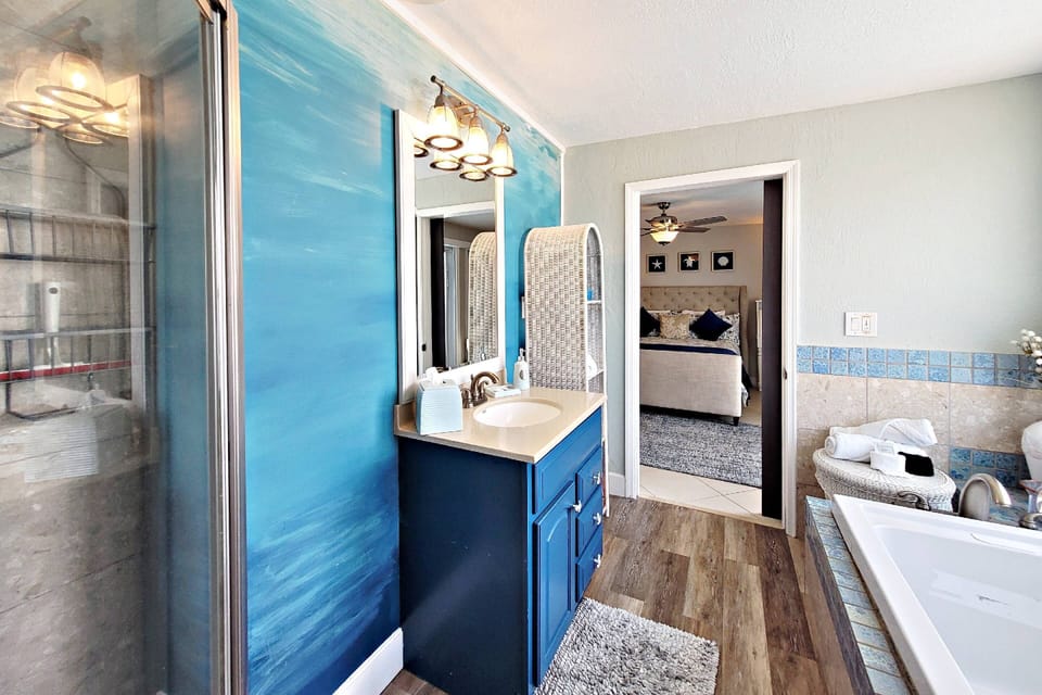 ...and a walk-in shower.