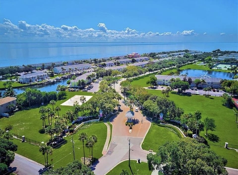 Resort style condo complex.