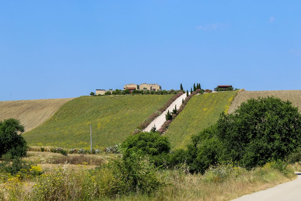 Hilltop Villa beautifully set upon 8.4 acres of wheat fields.