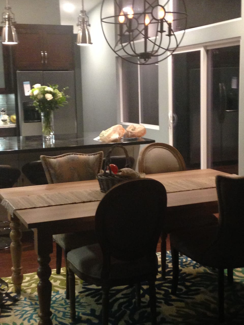 lg open concept kitchen/dining table