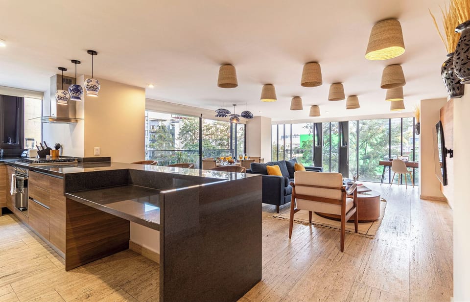 Premium Apartment | Living area | 42-inch LED TV with cable channels, TV