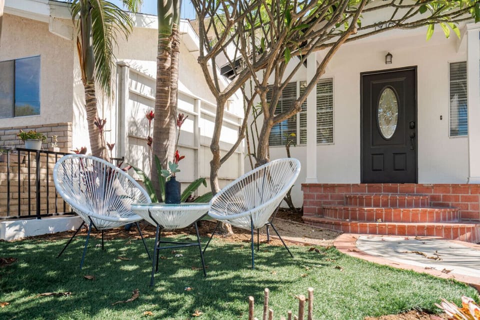 Relax and enjoy the view 🌿✨ The perfect sitting area in front of our house, designed for comfort and serenity.