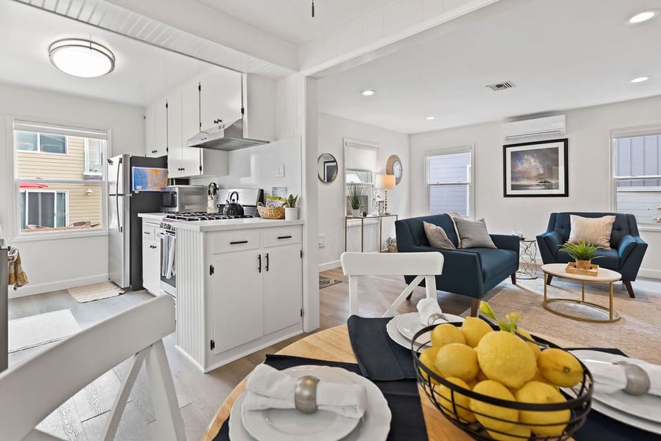 A light, cozy space to enjoy your morning coffee!