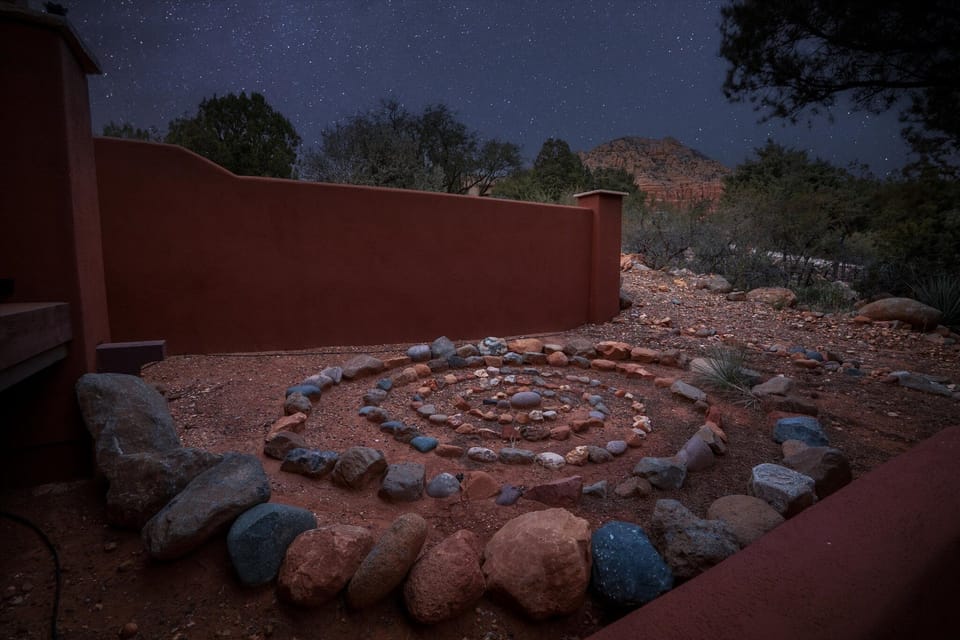 Our vortex looking out to the Sedona red rock buttes