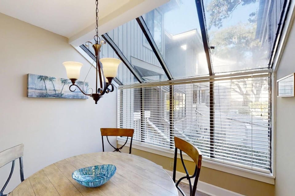 Kitchen table offers additional seating and lots of natural light