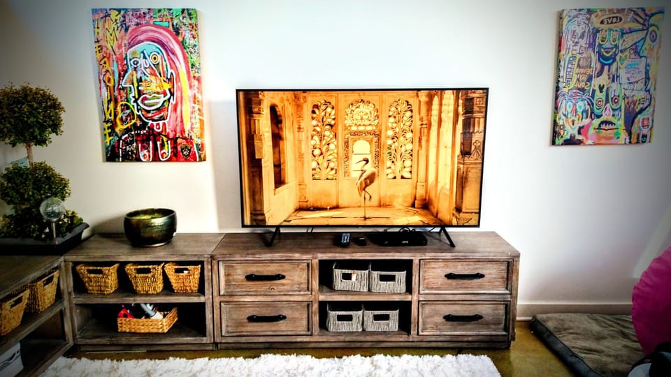65 inch TV in the loft room.