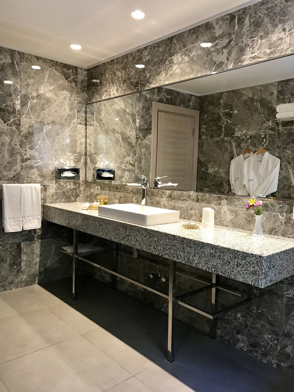 New VIP Room | Bathroom | Deep soaking tub, rainfall showerhead, hair dryer, slippers