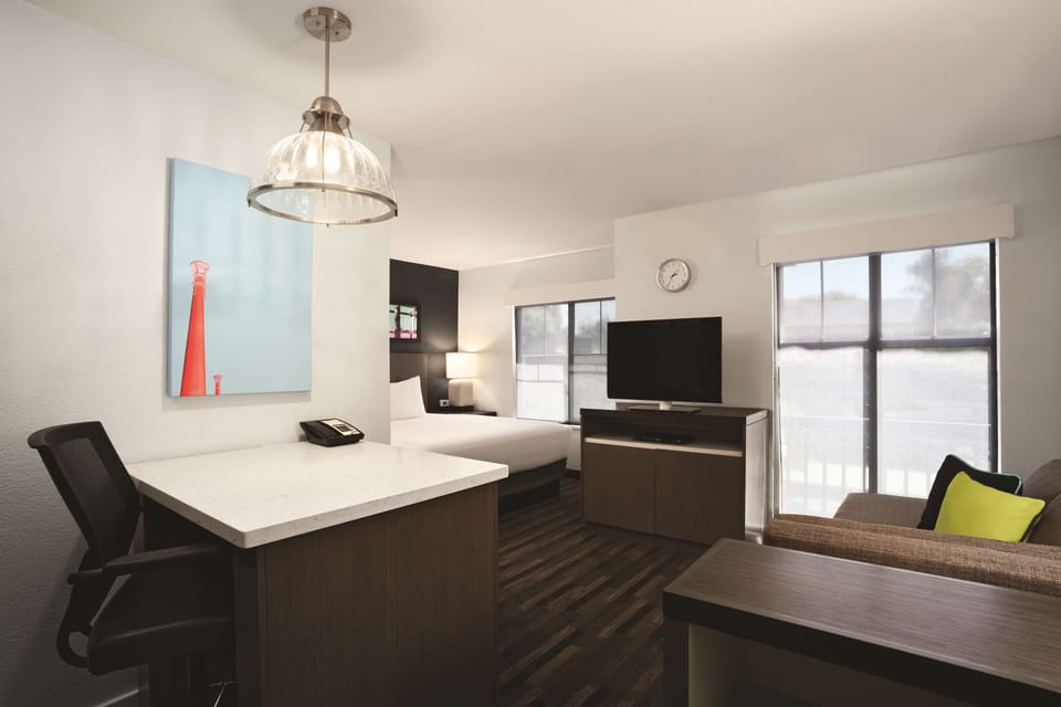 Premium bedding, pillowtop beds, desk, iron/ironing board